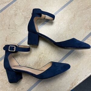 Navy Suede Heels